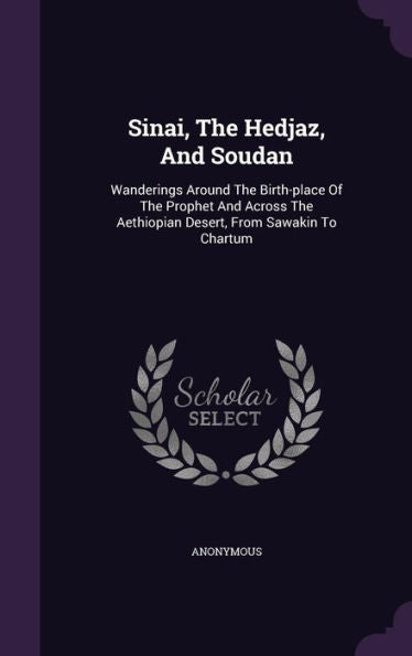 Sinai, The Hedjaz, And Soudan: Wanderings Around The Birth-Place Of The Prophet And Across The Aethiopian Desert, From Sawakin To Chartum