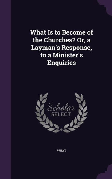 What Is To Become Of The Churches? Or, A Layman's Response, To A Minister's Enquiries