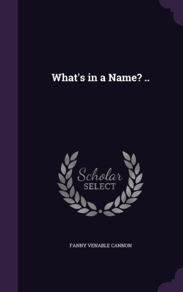 What's In A Name? ..