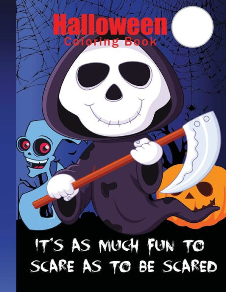 Cute Halloween Coloring Book: Halloween Themed Coloring Book 25 Spooky Characters 8.5 X 11
