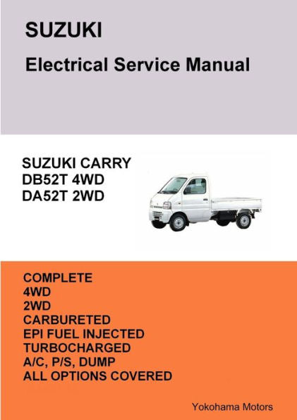 Suzuki Carry Truck Electrical Service Manual Db52T Da52T