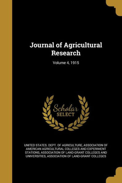 Journal Of Agricultural Research; Volume 4, 1915