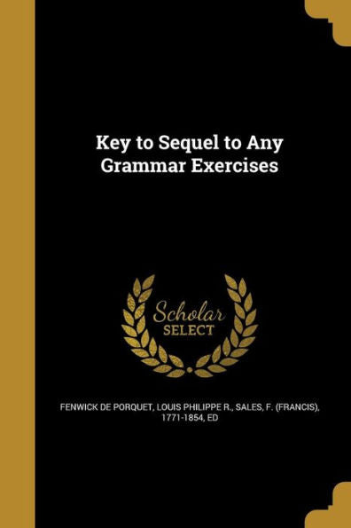 Key To Sequel To Any Grammar Exercises
