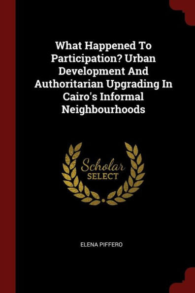 What Happened To Participation? Urban Development And Authoritarian Upgrading In Cairo'S Informal Neighbourhoods