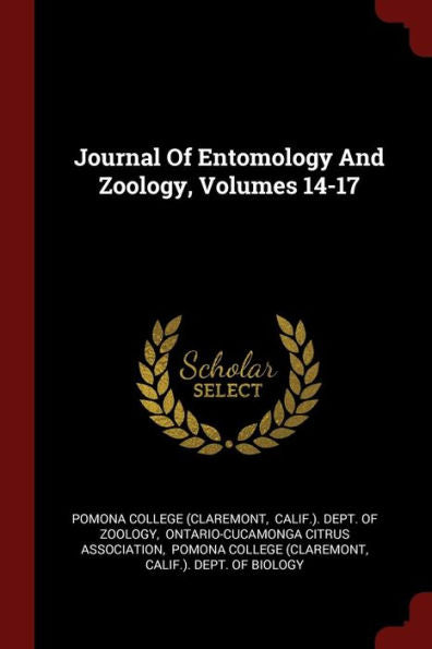 Journal Of Entomology And Zoology, Volumes 14-17