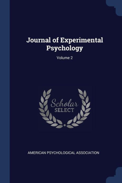 Journal Of Experimental Psychology; Volume 2