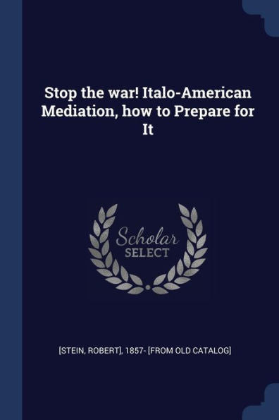 Stop The War! Italo-American Mediation, How To Prepare For It
