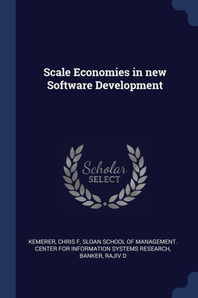 Scale Economies In New Software Development