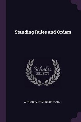 Standing Rules And Orders
