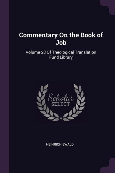 Commentary On The Book Of Job: Volume 28 Of Theological Translation Fund Library