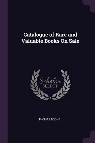 Catalogue Of Rare And Valuable Books On Sale