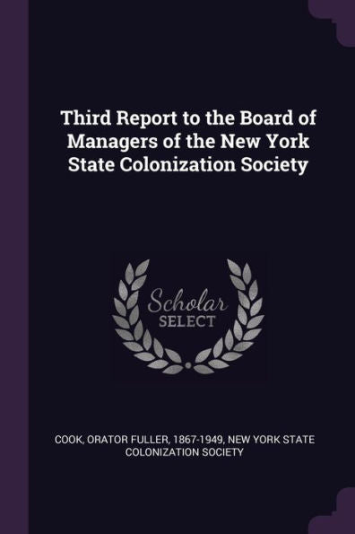 Third Report To The Board Of Managers Of The New York State Colonization Society