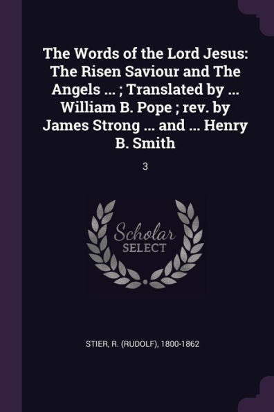 The Words Of The Lord Jesus: The Risen Saviour And The Angels ...; Translated By ... William B. Pope; Rev. By James Strong ... And ... Henry B. Smith: 3