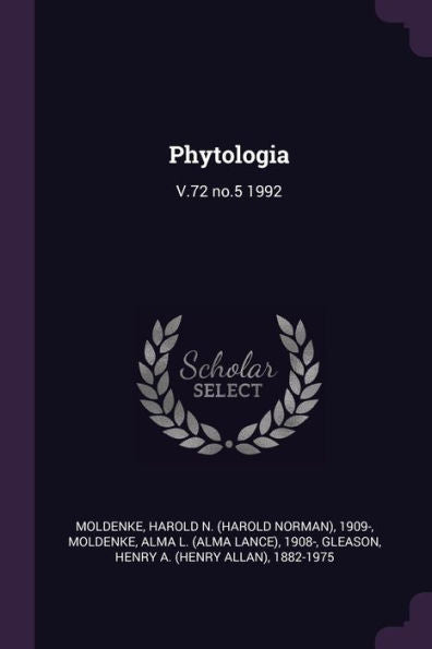 Phytologia: V.72 No.5 1992