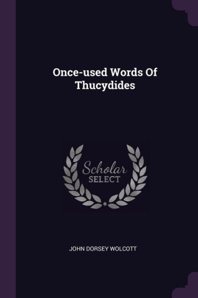 Once-Used Words Of Thucydides