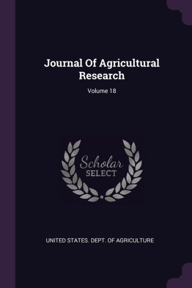 Journal Of Agricultural Research; Volume 18