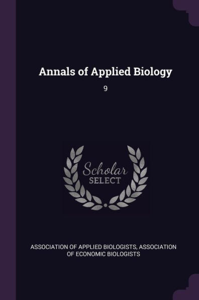 Annals Of Applied Biology: 9
