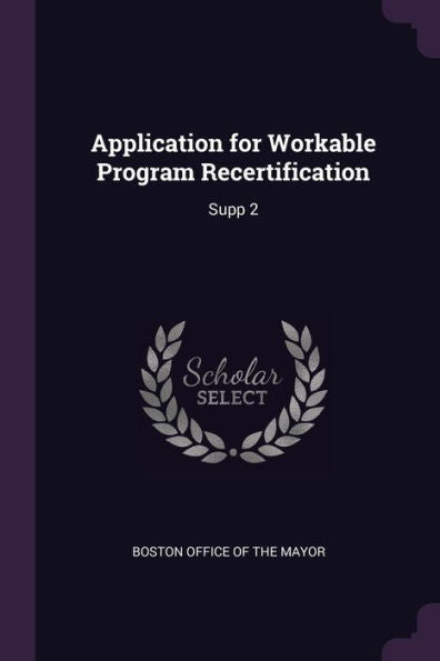 Application For Workable Program Recertification: Supp 2