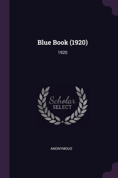 Blue Book (1920): 1920