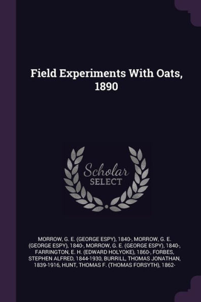 Field Experiments With Oats, 1890