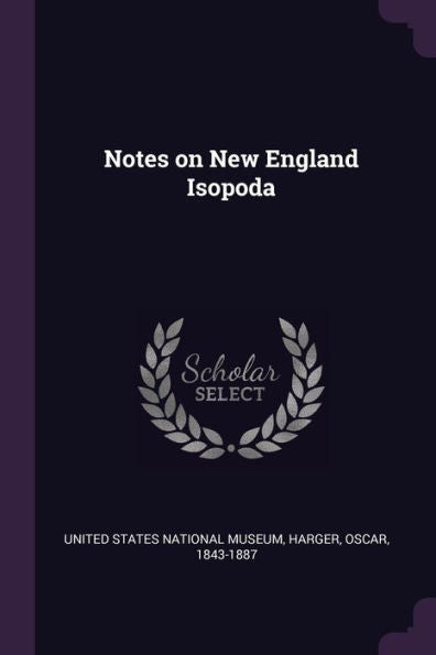 Notes On New England Isopoda
