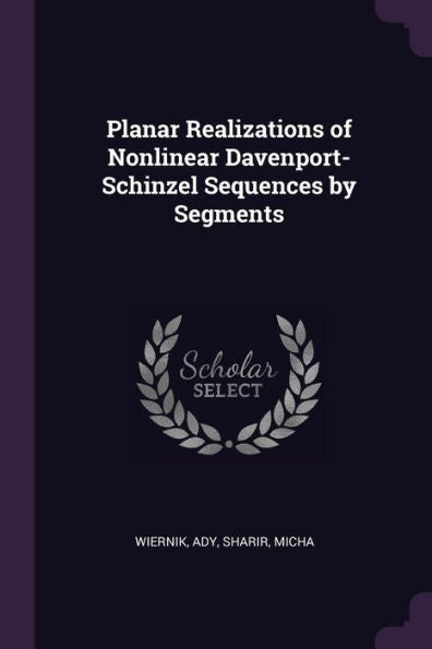 Planar Realizations Of Nonlinear Davenport-Schinzel Sequences By Segments