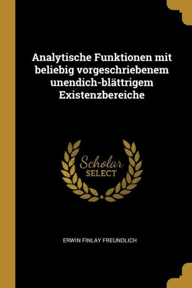 Analytische Funktionen Mit Beliebig Vorgeschriebenem Unendich-Blättrigem Existenzbereiche (German Edition)