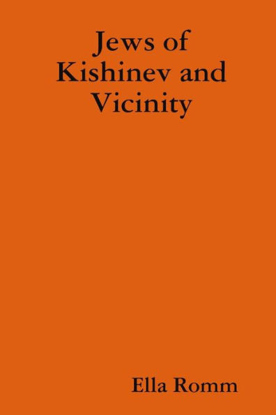 Jews Of Kishinev And Vicinity