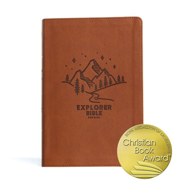 Csb Explorer Bible For Kids, Brown Mountains Leathertouch, Red Letter, Full-Color Design, Photos, Illustrations, Charts, Videos, Activities, Easy-To-Read Bible Serif Type