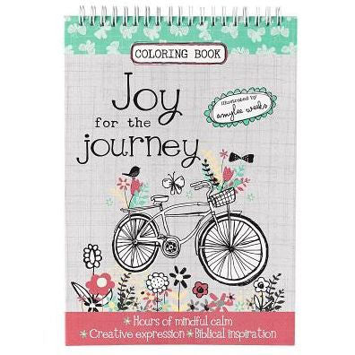 Joy For The Journey Wirebound Coloring Book - Hours Of Mindful Calm, Creative Expression, Biblical Inspiration
