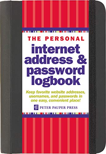 The Personal Internet Address & Password Logbook (removable cover band Fur security)