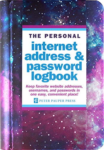 Galaxy Internet Address & Password Logbook (Cover band is removable Fur security)