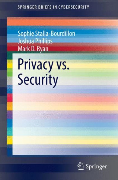Privacy Vs. Security (Springerbriefs In Cybersecurity)