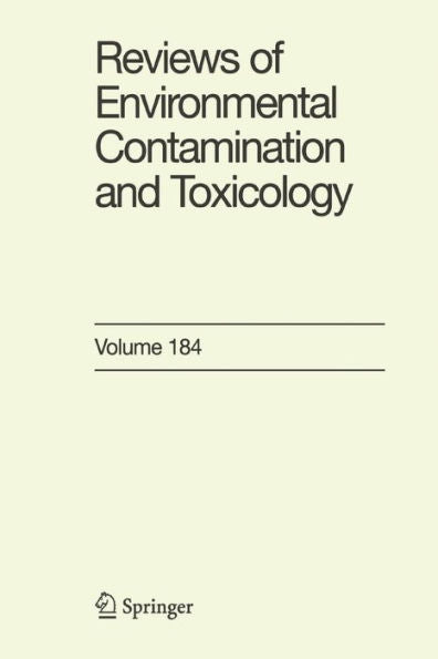 Reviews Of Environmental Contamination And Toxicology 184