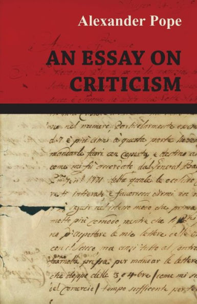 An Essay On Criticism