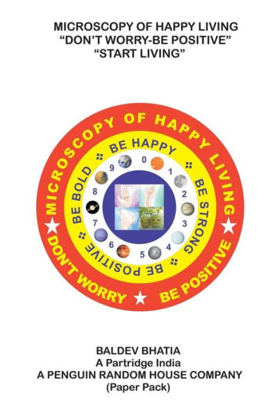 Microscopy Of Happy Living - Don't Worry Be Positive - Start Living Be Positive Be Brave Be Strong And Be Happy