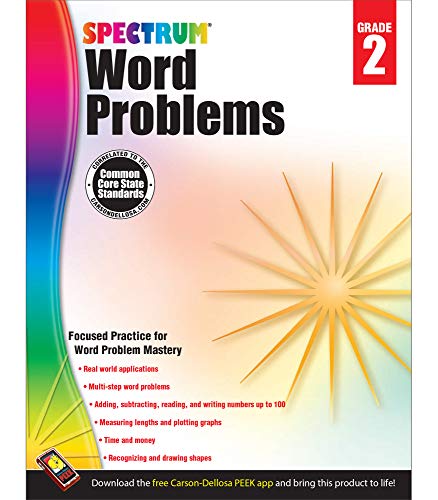 Spectrum Grade 2 Math Word Problems Workbook?2Nd Grade State Standards For Addition, Subtraction, Measurements, Time, Money For Classroom Or Homeschool (128 Pgs)