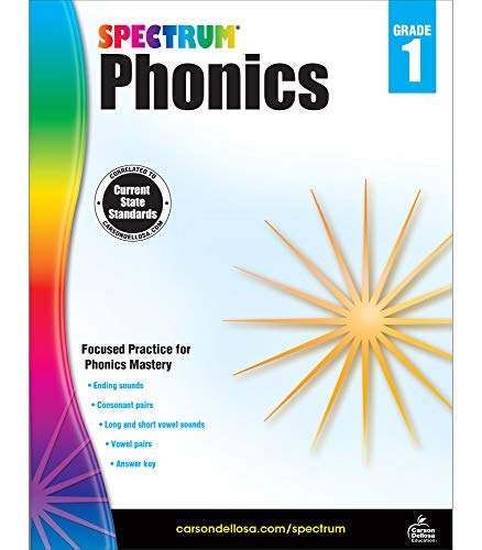 Spectrum Phonics 1St Grade Workbook?????state Standards For Grade 1 Phonics, Vowel And Consonant Practice With Answer Key For Homeschool Or Classroom (160 Pgs)