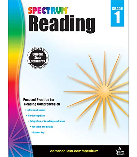 Spectrum 1St Grade Reading Workbook?????state Standards For Reading Comprehension, Nonfiction Fiction Passages With Answer Key For Homeschool Or Classroom (158 Pgs)