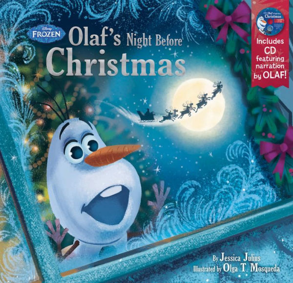 Frozen Olaf's Night Before Christmas Book & Cd