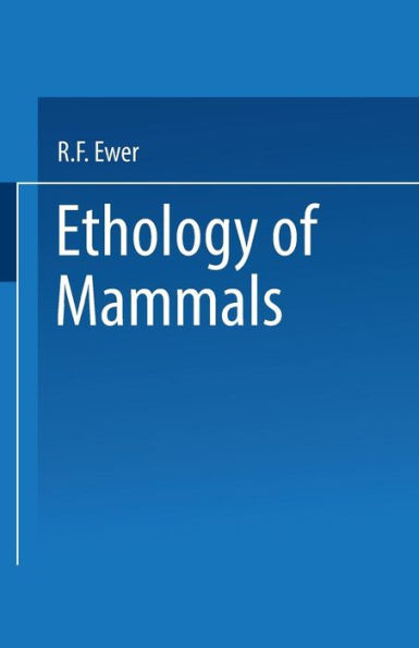 Ethology Of Mammals