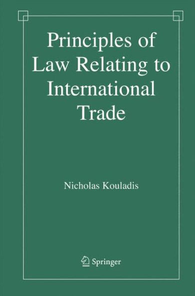 Principles Of Law Relating To International Trade