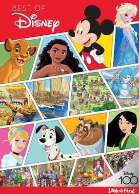 Best Of Disney Look And Find Activity Book – Celebrating 100 Years Of Wonder - Includes Mickey Mouse, Frozen, Princesses, Moana, And More! - Pi Kids
