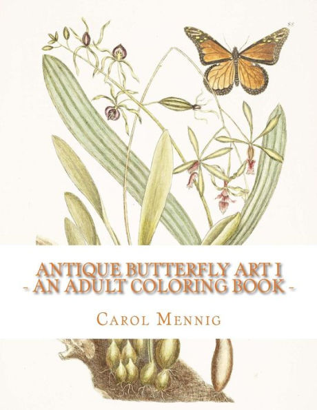 Antique Butterfly Art I - An Adult Coloring Book