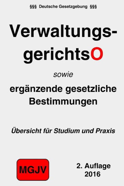 Verwaltungsgerichtsordnung: Vwgo (German Edition)