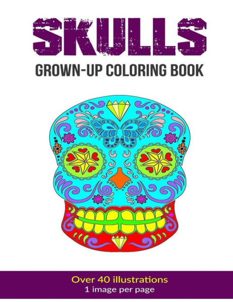 Skulls Grown-Up Coloring Book