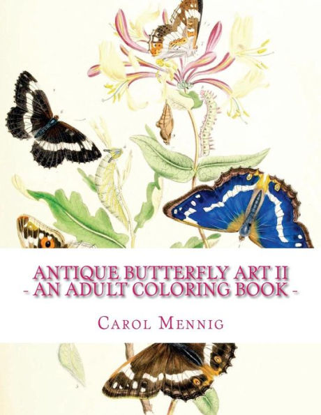 Antique Butterfly Art Ii - An Adult Coloring Book
