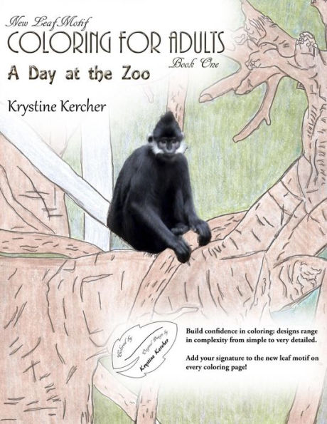 A Day At The Zoo: Coloring For Adults (New Leaf Motif)