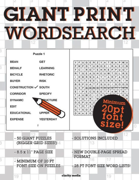 Giant Print Wordsearch