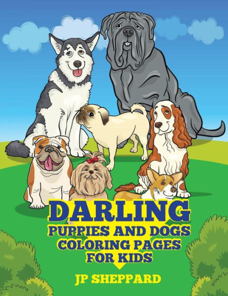 Darling Puppies And Dogs Coloring Pages For Kids